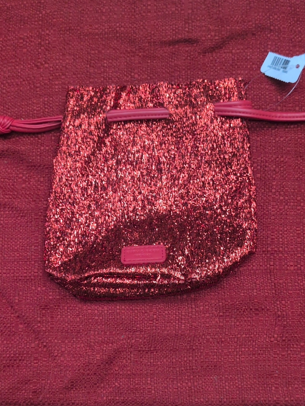 Bath & Body Works Red Sequin Drawstring Mini Bag